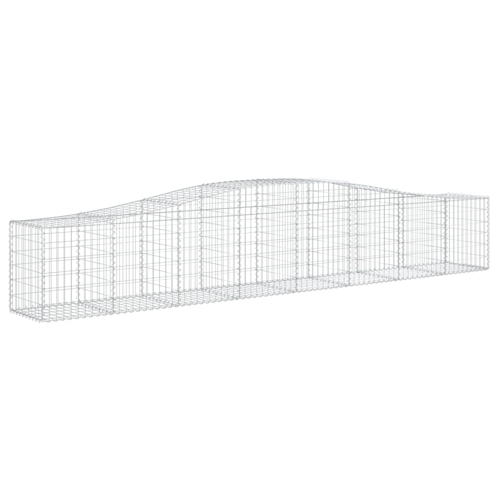 Cestas De Gaviones 8 Uds Forma De Arco Hierro 400x50x60/80 Cm_2