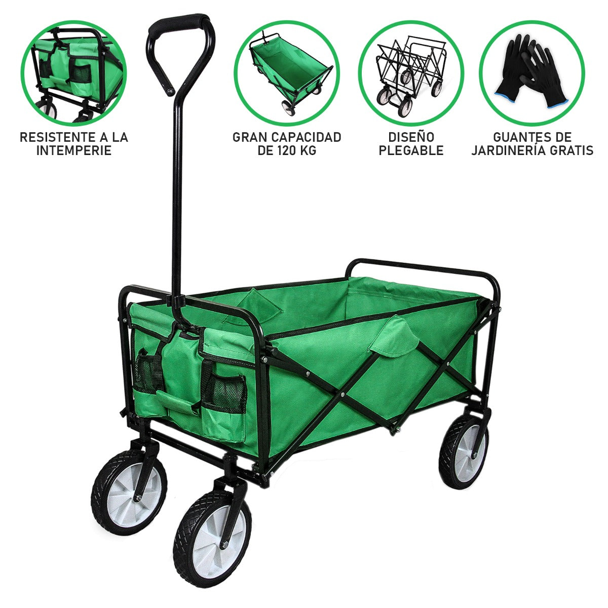 Carretilla De Jardín Plegable Para Jardinería Con Funda Impermeable_2