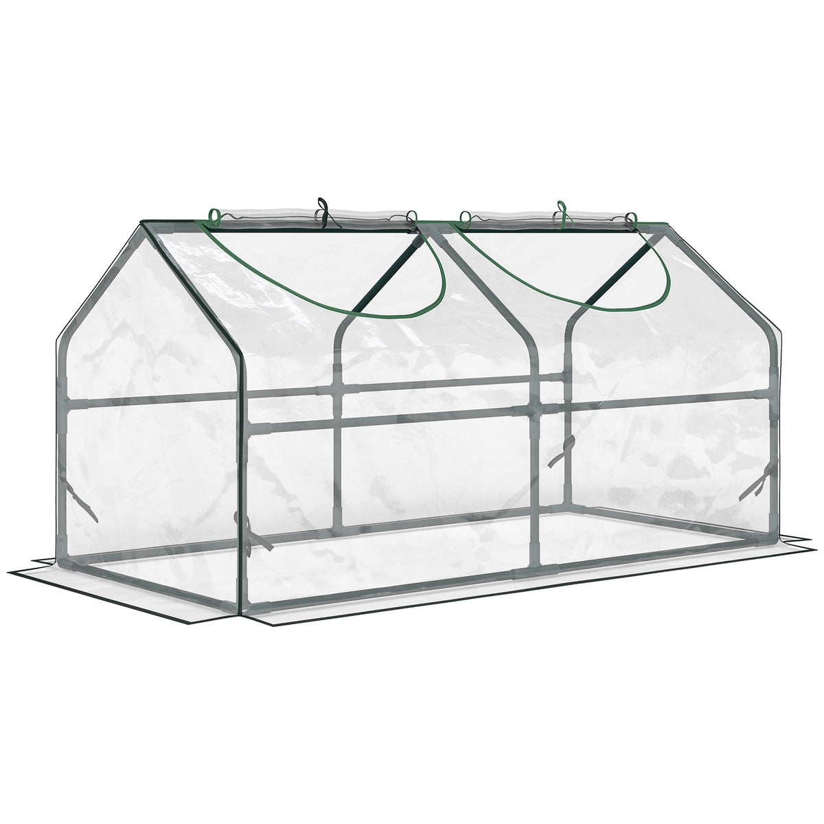 Invernadero De Terraza Outsunny Acero, Pvc Transparente 120x60x60 Cm_0