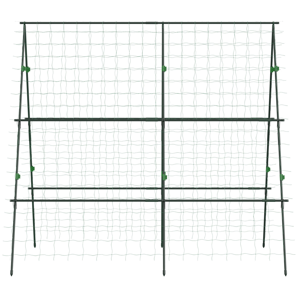 Enrejado De Jardín Outsunny Acero, Pe Verde 180x100x180 Cm_3