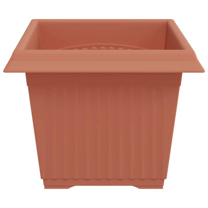 Maceta Cuadrada Para Flores 6 Uds. Rojo Ladrillo Plástico_5