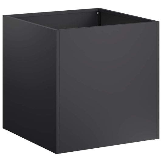 Macetero De Jardín Negro 35 X 35 X 35 Cm Acero Laminado En Frío_0