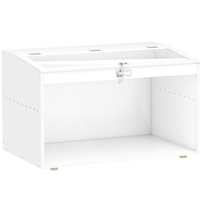 Jaula Para Hámster Pawhut Mdf, Acrílico Blanco 80x50x50 Cm D51-492v91cw_0