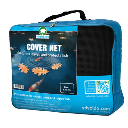 Cover Net Red Estanque 6x5m - Malla 10mm - Negro/verde - Con Estacas_2