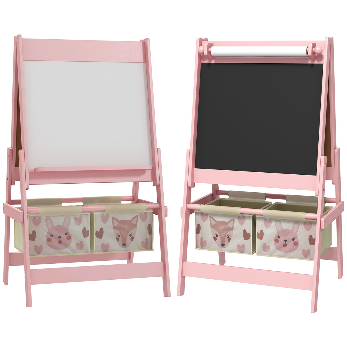 Caballete Para Niños Aiyaplay Mdf, Madera De Pino Rosa 54x46.5x93 Cm_0