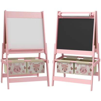 Caballete Para Niños Aiyaplay Mdf, Madera De Pino Rosa 54x46.5x93 Cm_0