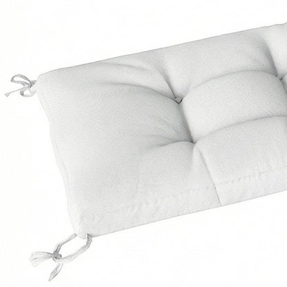 Cojín Para Banco Outsunny Poliéster, Algodón Pp Crema 198x65x13 Cm_4