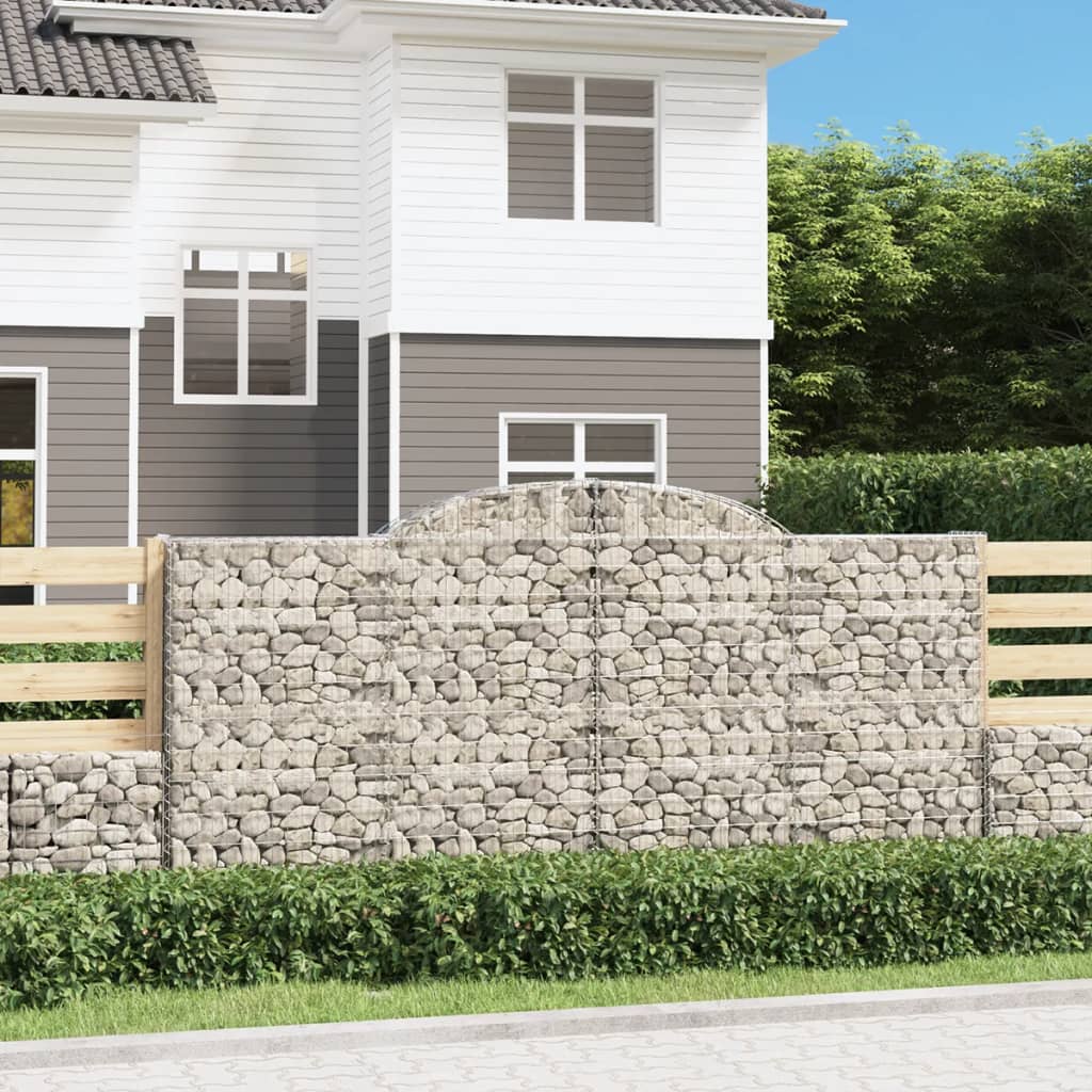 Cestas De Gaviones 8 Uds Forma De Arco Hierro 300x50x140/160 Cm_1