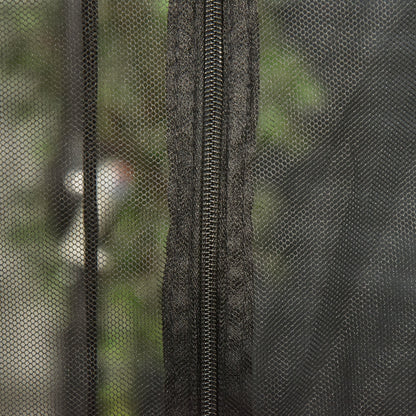Mosquitera De Sombrilla Con Tubo Rellenable Outsunny Negro Ø300x230 Cm_3