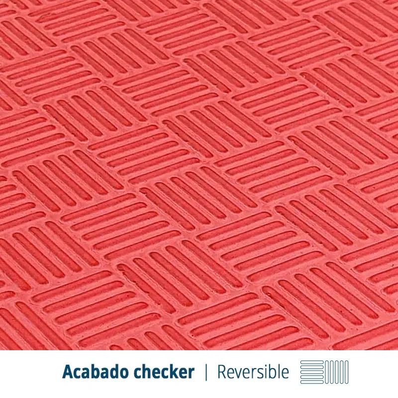 Tatami Puzzle EVA para suelo infantil 1x1m x20mm Rojo - Negro Pack Ahorro 2 Unidades_3