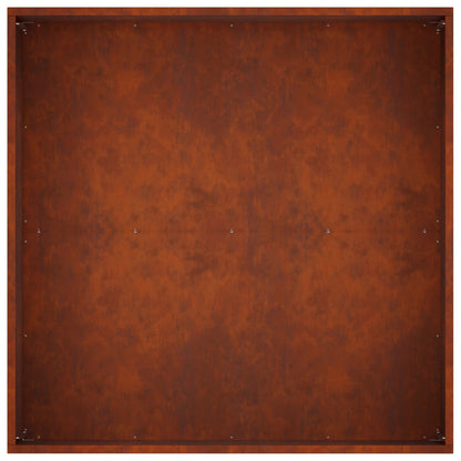 Macetero De Jardín Oxidado 100 X 100 X 40 Cm Acero Oxidado_4