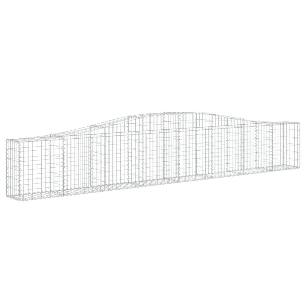 Cestas De Gaviones 5 Uds Forma De Arco Hierro 400x30x60/80 Cm_2