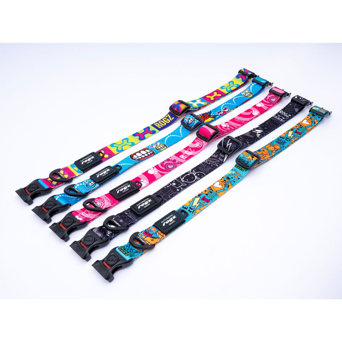 Collar Para Perro, Modelo Fusion De Rogz, Estampado Comic Azul. Talla S (8-14kg)_4