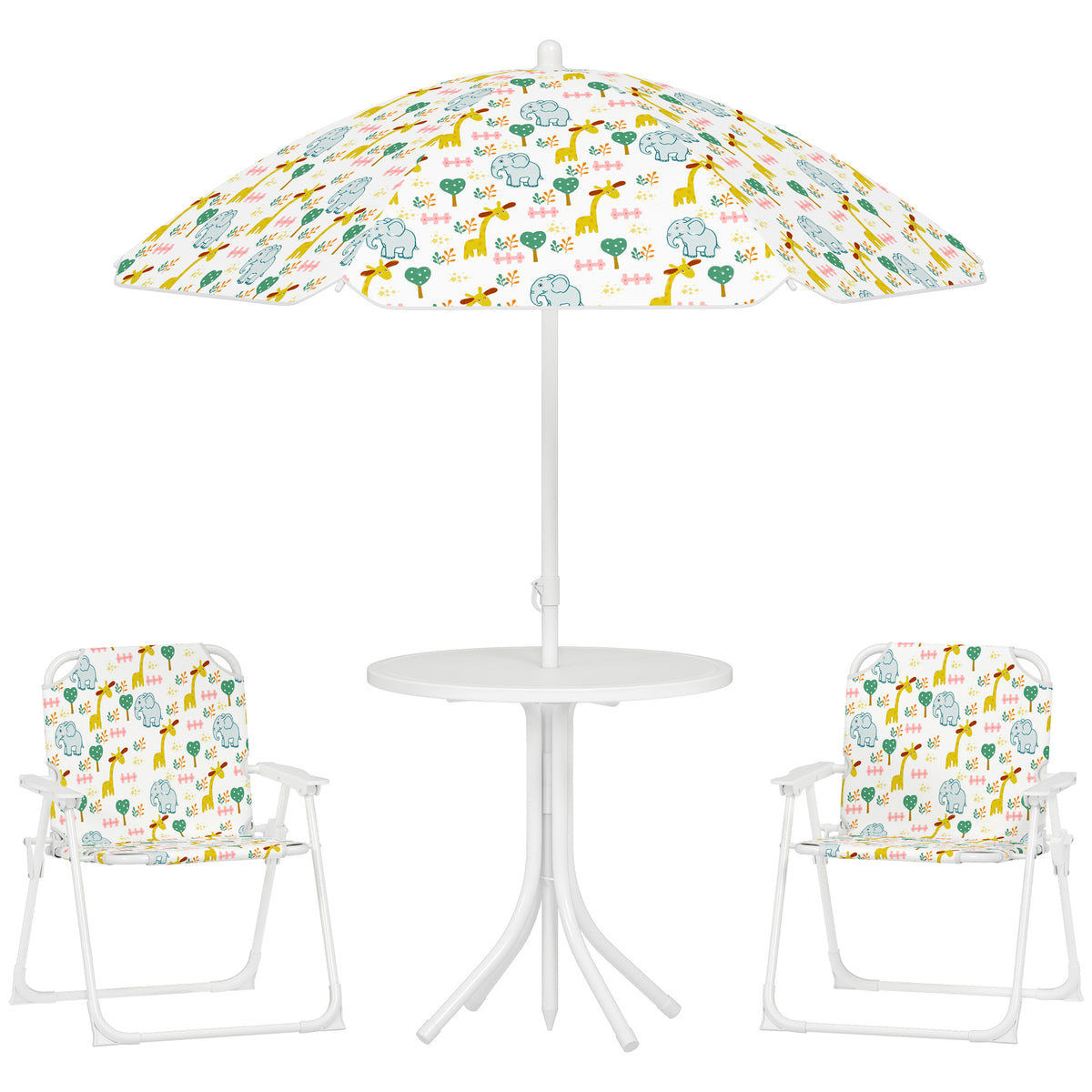 Conjunto Infantil Jardín Aiyaplay Acero, Poliéster Blanco 49.5x49.5x50 Cm_1