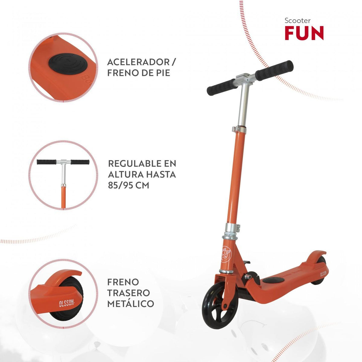 Patinete Eléctrico Olsson Fun Rojo