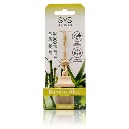Ambientador Coche Aloe Vera-Bambú SYS Aromas Style 7 ml | Aroma Fresco y Herbal | Fresco y Equilibrado_0