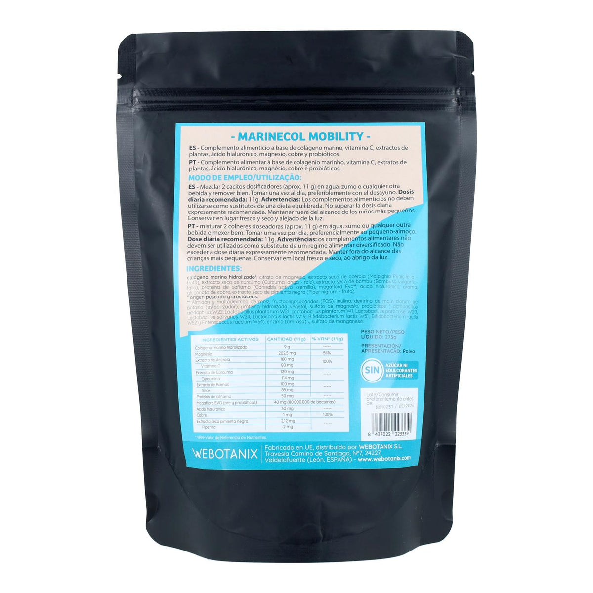 Marinecol Mobility Colágeno marino  WeBotanix  275g