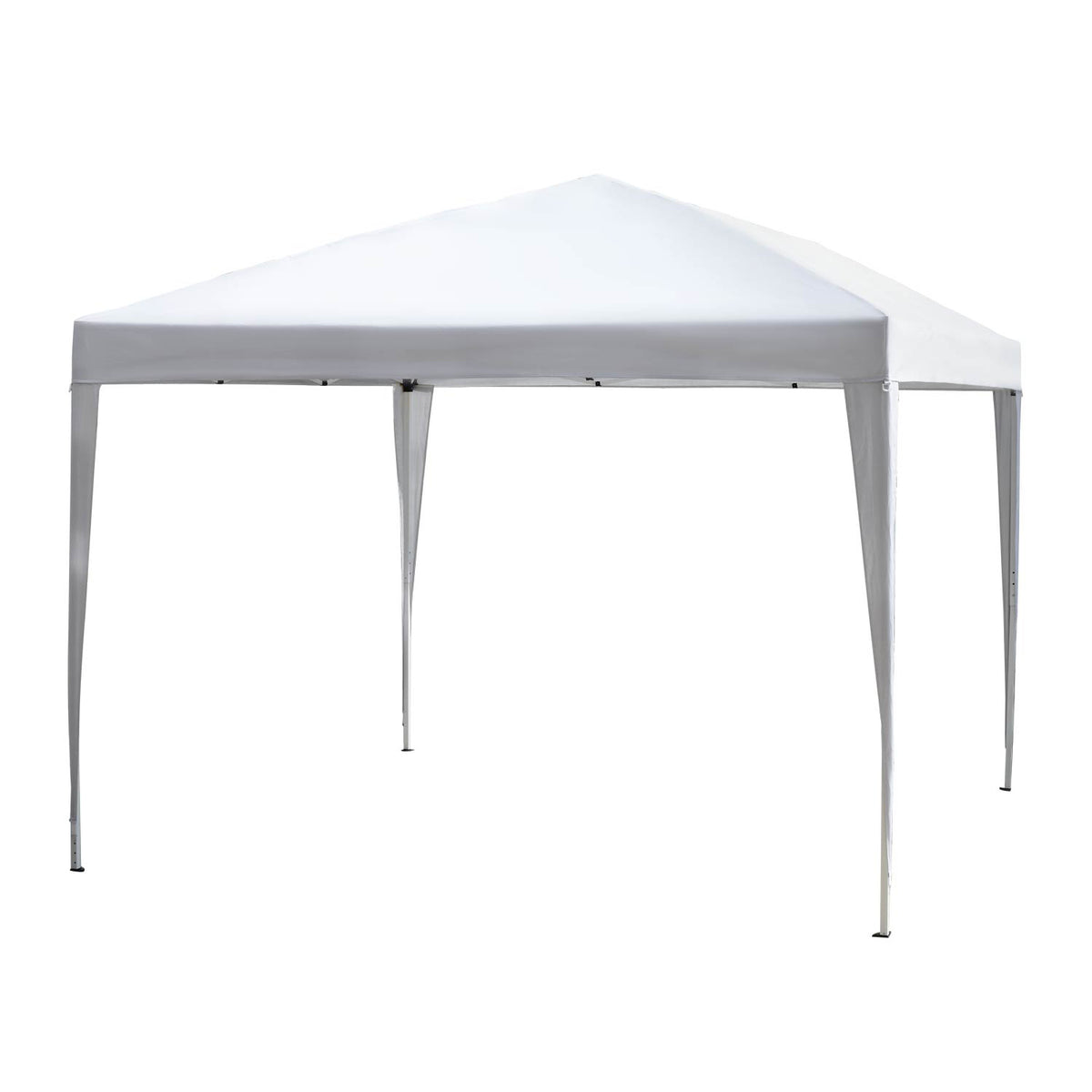 Carpa Plegable Outsunny Acero, Tela Oxford Blanco 295x295x255 Cm_0