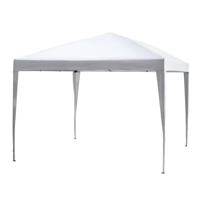 Carpa Plegable Outsunny Acero, Tela Oxford Blanco 295x295x255 Cm_0