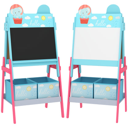 Caballete Infantil Aiyaplay Mdf, Tela No Tejida Azul 53.5x49x113 Cm_0