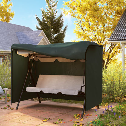 Cubierta Para Columpio Outsunny Verde Oscuro 205x124x164cm_3