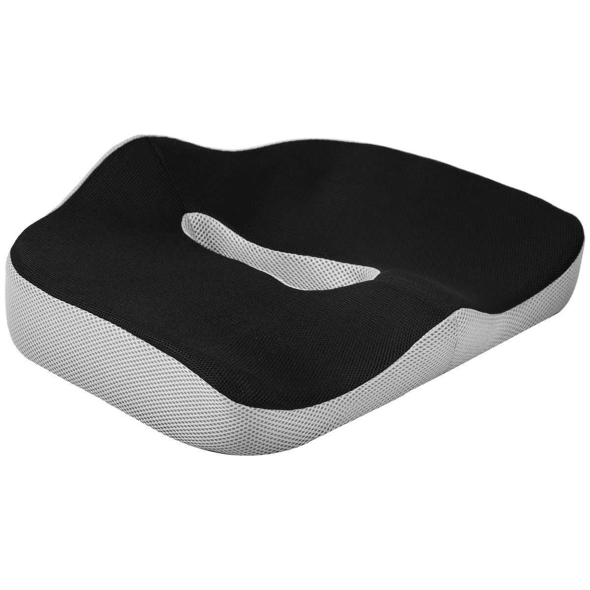Cojín De Asiento Homcom Malla, Espuma Viscoelástica Negro 44x39x13 Cm_0