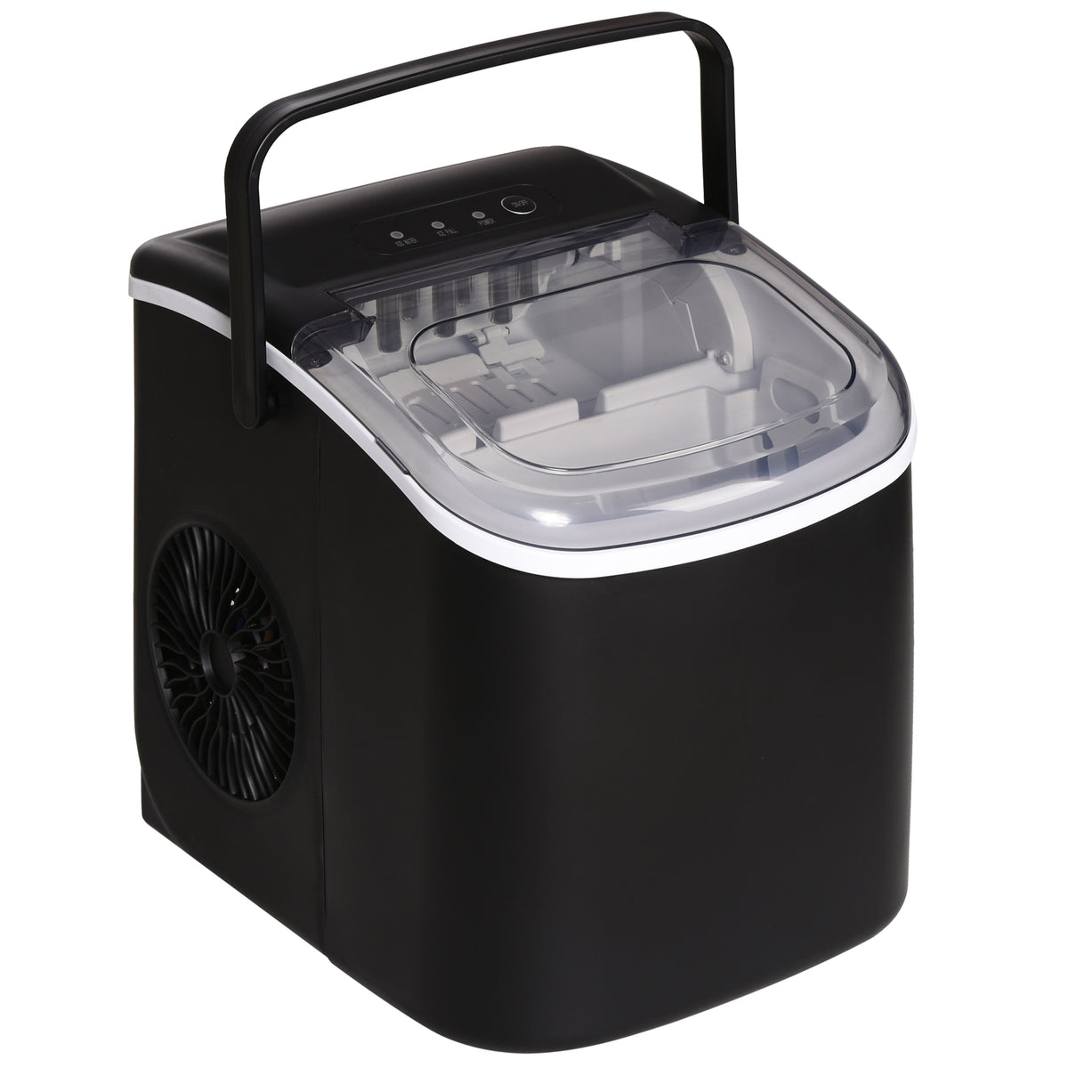 Máquina De Hielo Homcom 22.2x29.4x29 Cm Negro_0