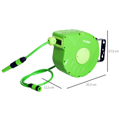 Carrete Outsunny Verde Base De Pared 35,5x11,5x27,5 Cm_2