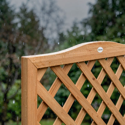 Jardinera Con Enrejado Outsunny Madera De Abeto Madera Natural 73x70x170 Cm_4