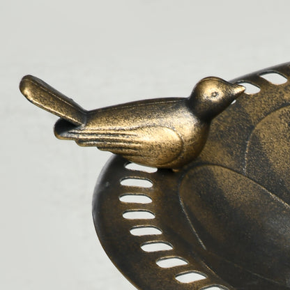 Baño Para Pájaros Outsunny Pp Bronce 50x50x72 Cm_3