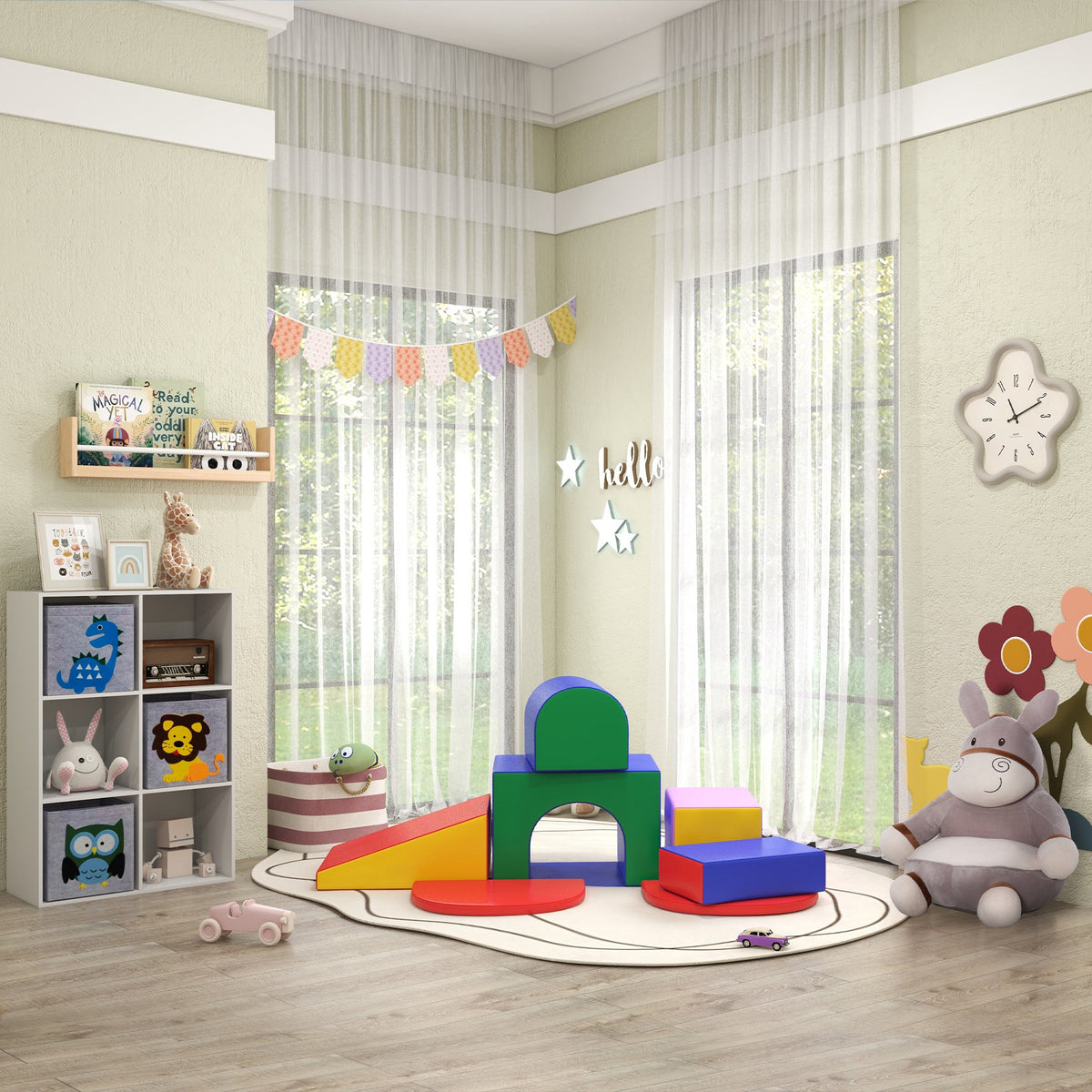 Bloques De Espuma Homcom Epe, Pu Multicolor 170x130x40 Cm_3