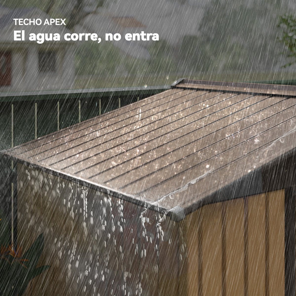 Caseta De Jardín Outsunny Acero Galvanizado Amarillo 213x130x185 Cm_5