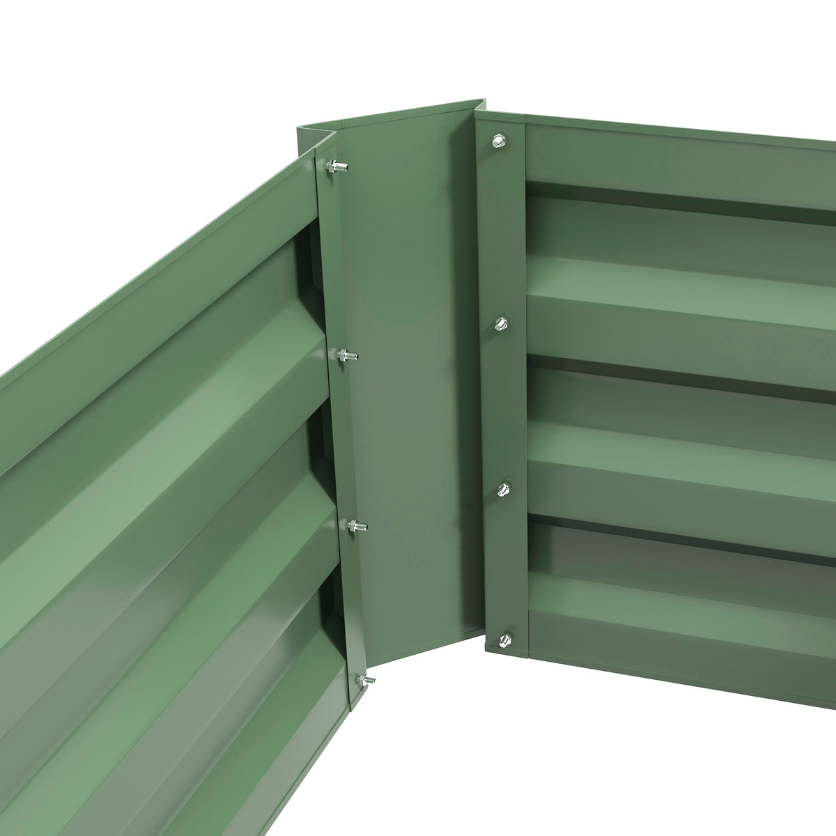 Jardineras Exterior Grandes Outsunny Acero Galvanizado Verde 100x50x30 Cm_4