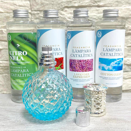 Lámpara Catalítica Blue Diamonds + Aroma Provence Breeze 200 Ml - Elimina Malos Olores, Impurezas Y Perfuma_5