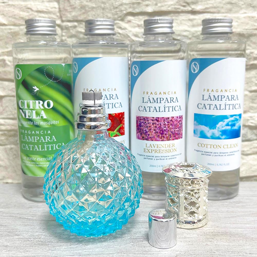 Lámpara Catalítica Blue Diamonds + Aroma Lollipop 500ml - Elimina Malos Olores, Impurezas Y Perfuma_5