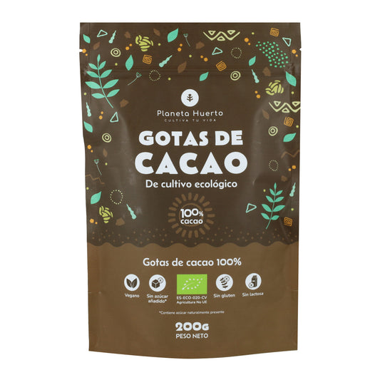 Gotas de Chocolate 100% cacao ECO Planeta Huerto 200 g