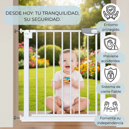 Extensión De 45 Cm Para Valla De Seguridad Infantil Y Para Mascotas, Blanco Bathby_2