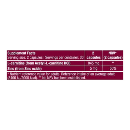Alc (acetil L-carnitina) - 60 Cápsulas - L-carnitina - Biotech Usa_1