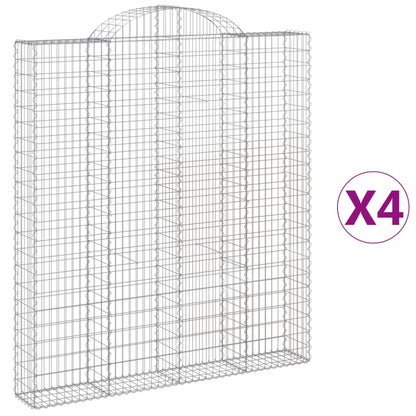Cestas De Gaviones 4 Uds Forma De Arco Hierro 200x30x220/240 Cm_0