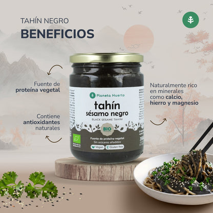 Pack 9x Tahín Sésamo Negro ECO Planeta Huerto 350 g