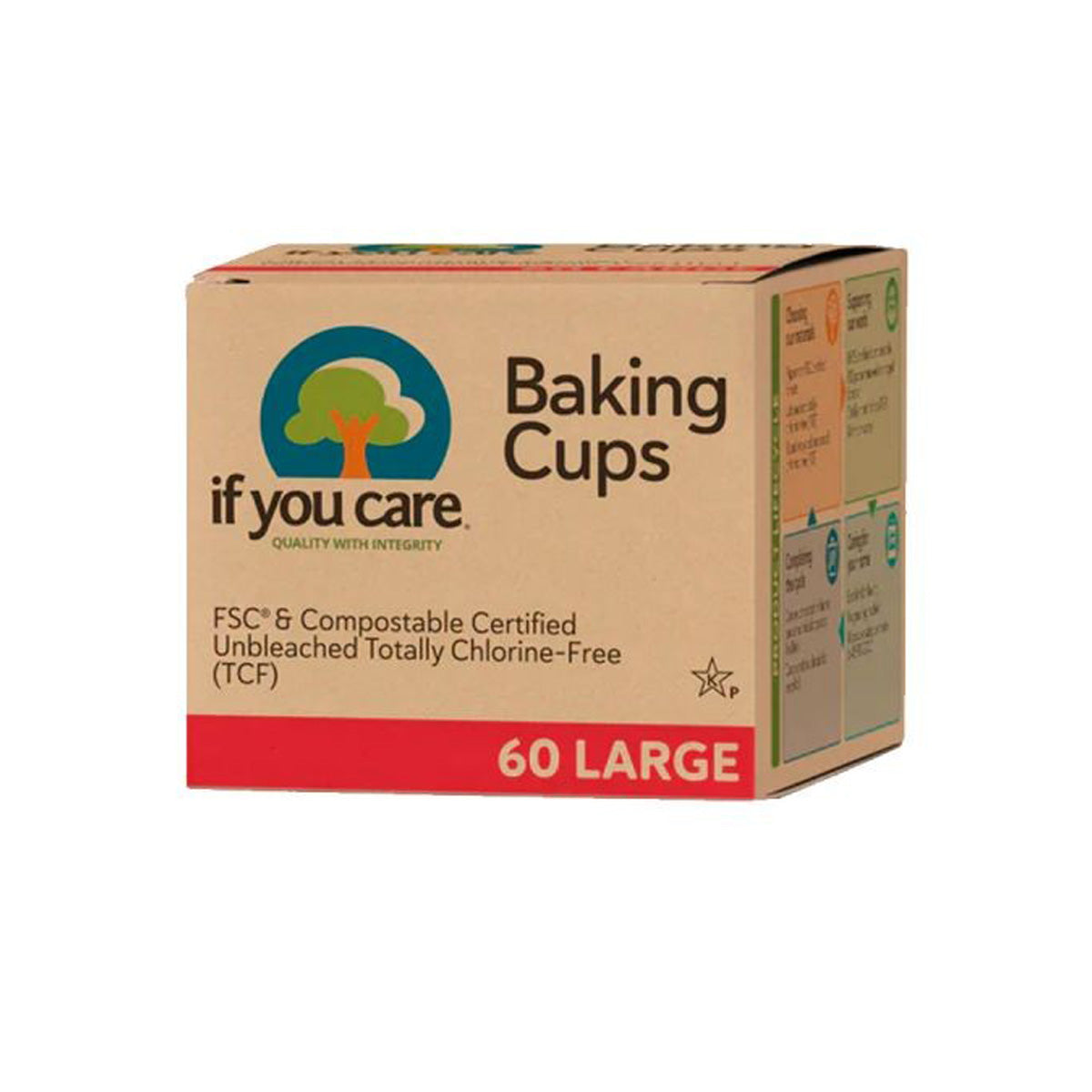 Moldes de magdalenas de papel medianos If you care 60 uds