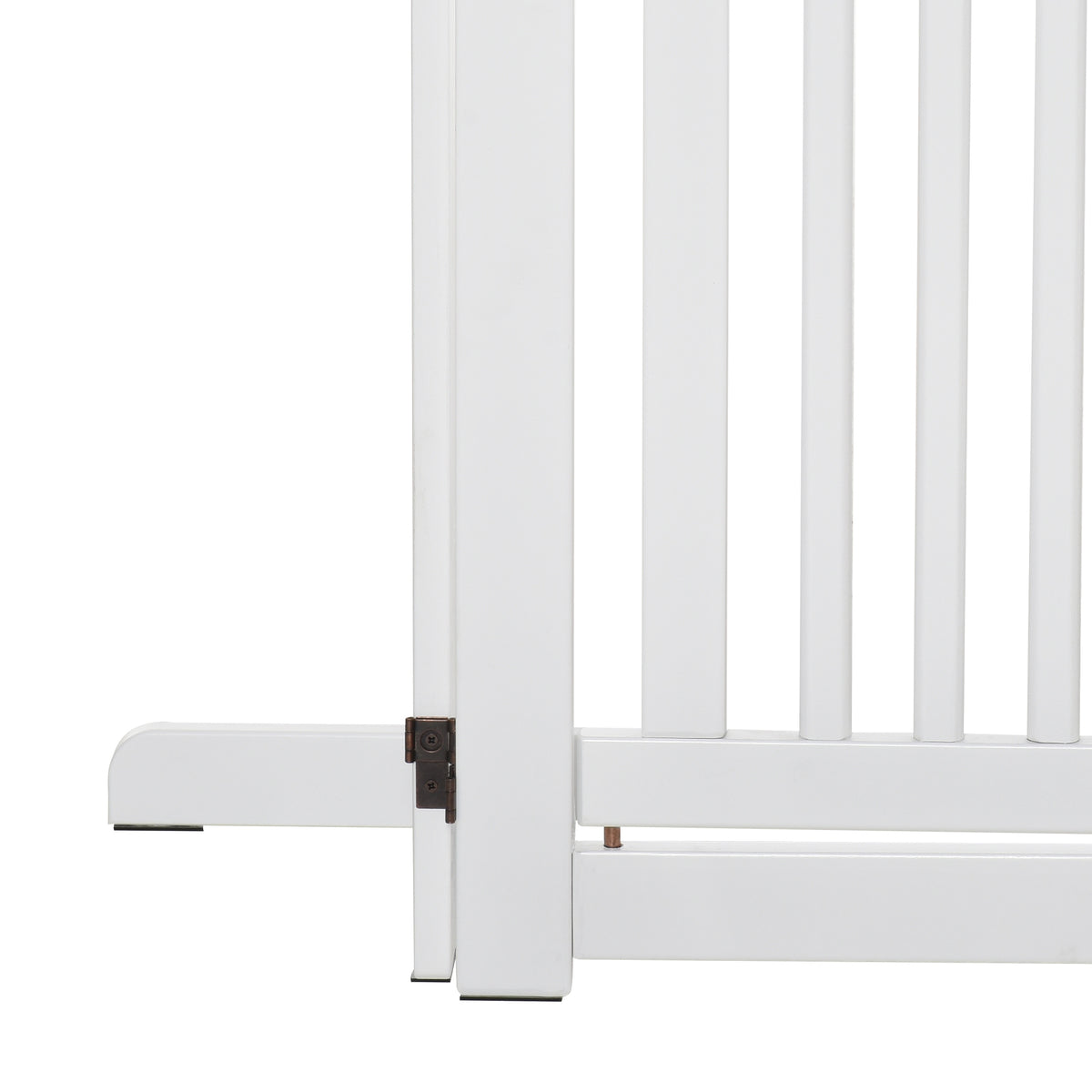 Pawhut Barrera Para Perros Plegable De Madera Con 1 Puerta 155x35,5x76 Cm Blanco_4