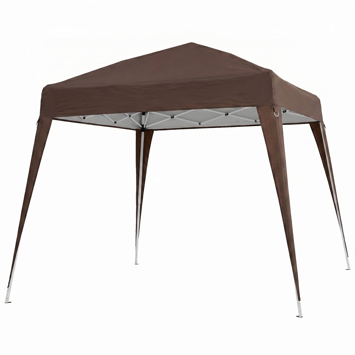 Outsunny Carpa Plegable 2,4x2,4 M De Jardín Pop Up Cenador De Acero Y Tela_0