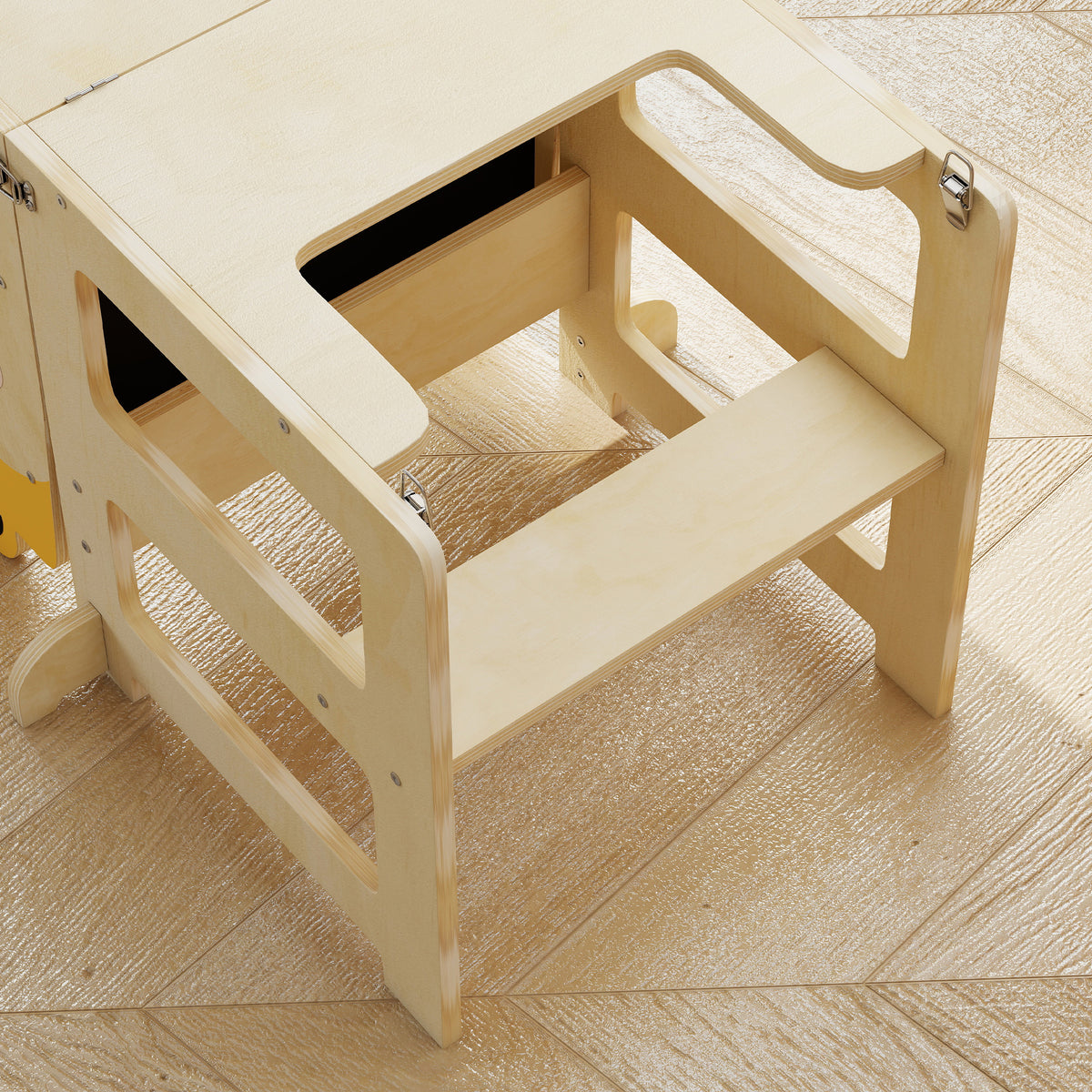 Torre De Aprendizaje Aiyaplay Madera Contrachapada Madera Natural 57x39x93 Cm_4