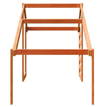 Techo De Cama Infantil Madera Maciza Pino Marrón 188x97x113 Cm_4