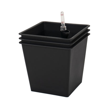 Pack De 3 Macetas Con Autorriego De Polipropileno 16 L 26x26x24 Cm Hortalia_0