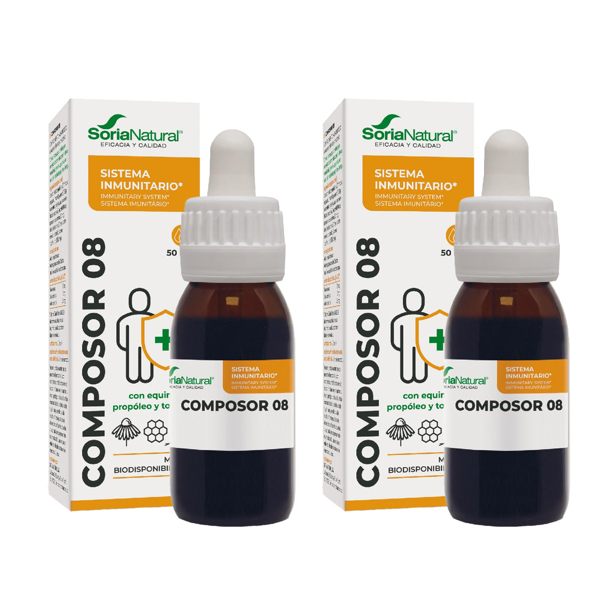 Pack 2x Composor 8 Echina Siglo XXI Soria Natural, 50 ml