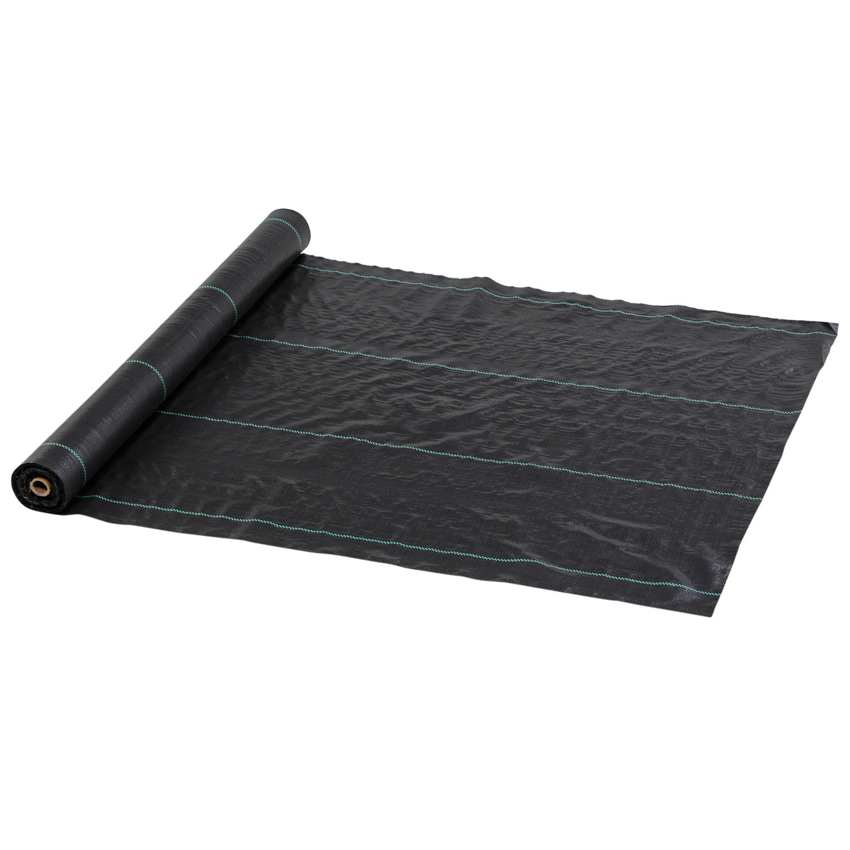 Malla Antimaleza 60 G/m² Para Control Malas Outsunny 10000x100cm Negro_0