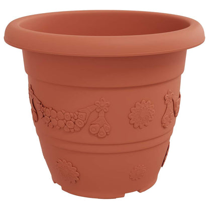Maceta Redonda Para Flores 24 Uds. Rojo Ladrillo Ø 34 X 28 Cm_4
