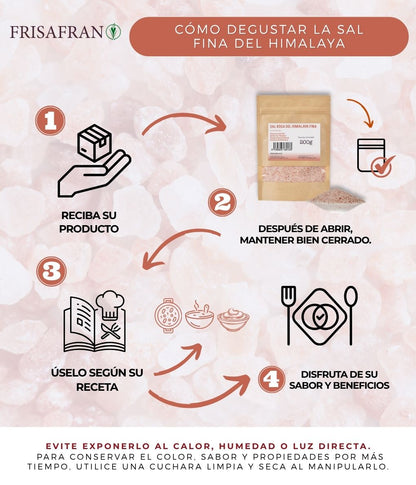 Sal Rosa Del Himalaya Fina - Calidad Y Sabor | Frisafran 100 G_2